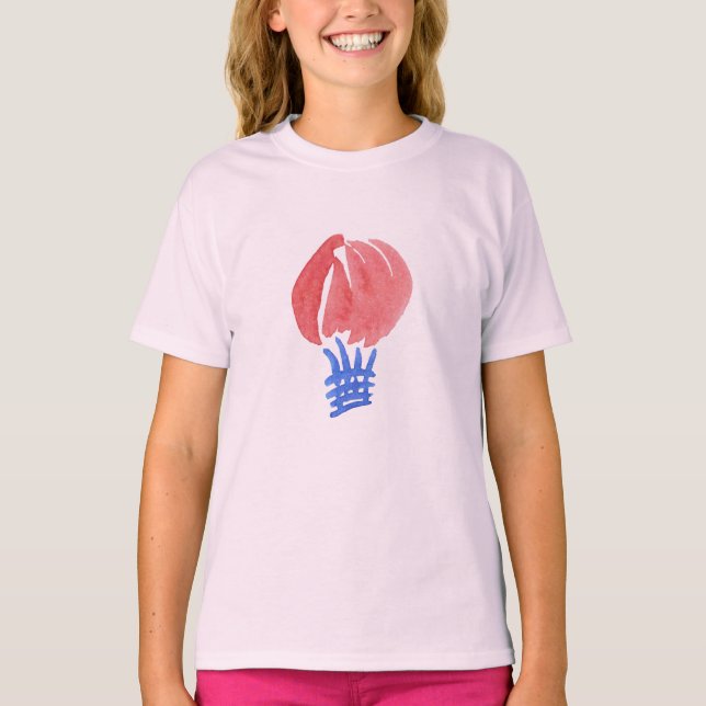 Air Balloon Girls' Jersey V-Neck T-Shirt (Frente)