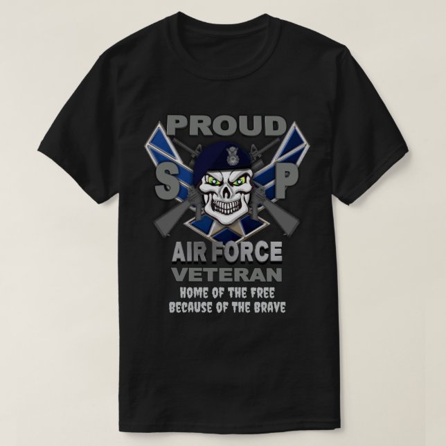 Air Force Security Police Veteran T-Shirt (Frente do Design)