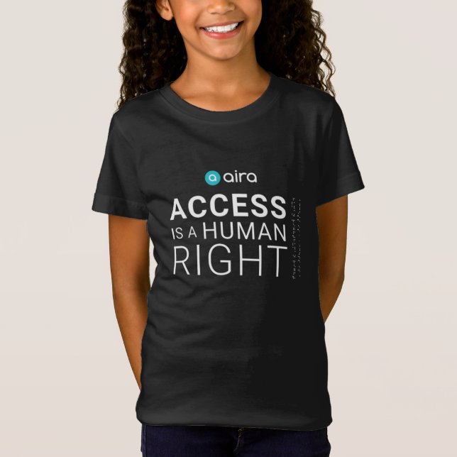 Aira Access é um direito humano Jersey T-Shirt (Frente)