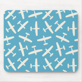 Aircraft Pattern Mouse Pad | Estilo Retro Vintage