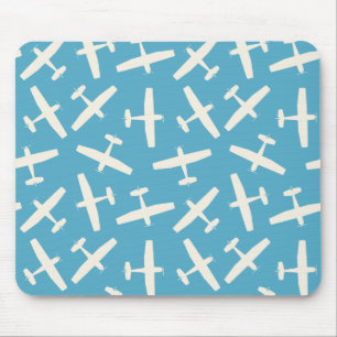 Aircraft Pattern Mouse Pad Estilo Retro Vintage