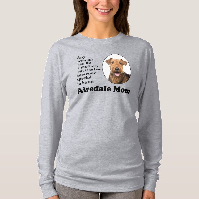 Airedale Mãe T-Shirt (Frente)