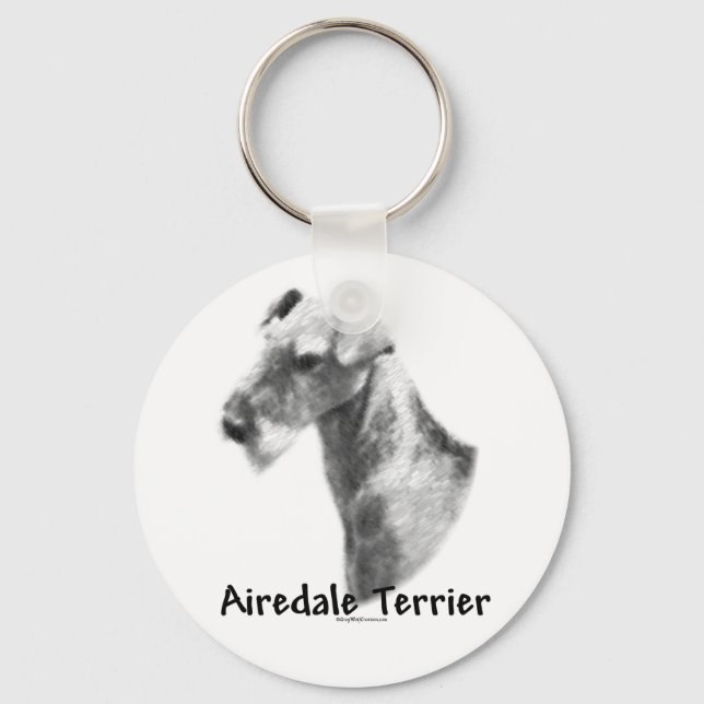 Airedale Terrier Charrier Chaveiro (Frente)