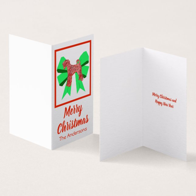 Airedale Terrier Christmas Dog & Arco Gift (Interior e exterior)
