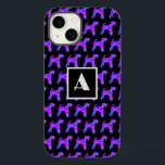 Airedale Terrier Dog Pnk Blu Silhouette Mono Black<br><div class="desc">Capa de telefone Monogrammed Airedale Terrier: Perfeito para Cachorros. Atualize o estilo do seu telefone com esta capa de telefone de cão cativante! Apresentando uma charmosa silhueta de raça de cachorro em um padrão rosa e azul em um fundo preto,  e personalizado com sua inicial.</div>