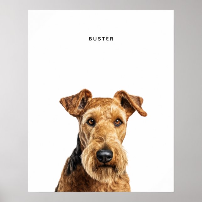 Airedale Terrier Personalizado Impressão (Frente)