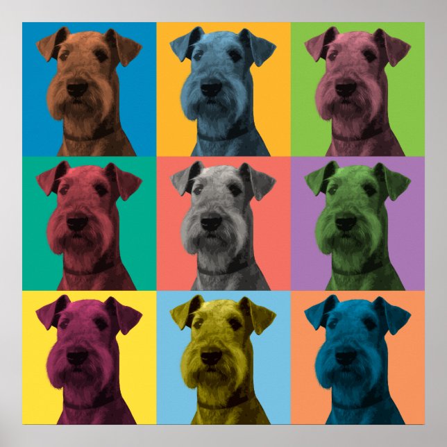 Airedale Terrier Pop-Art Poster (Frente)