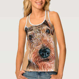 Airedale terrier Watercolor Retrato