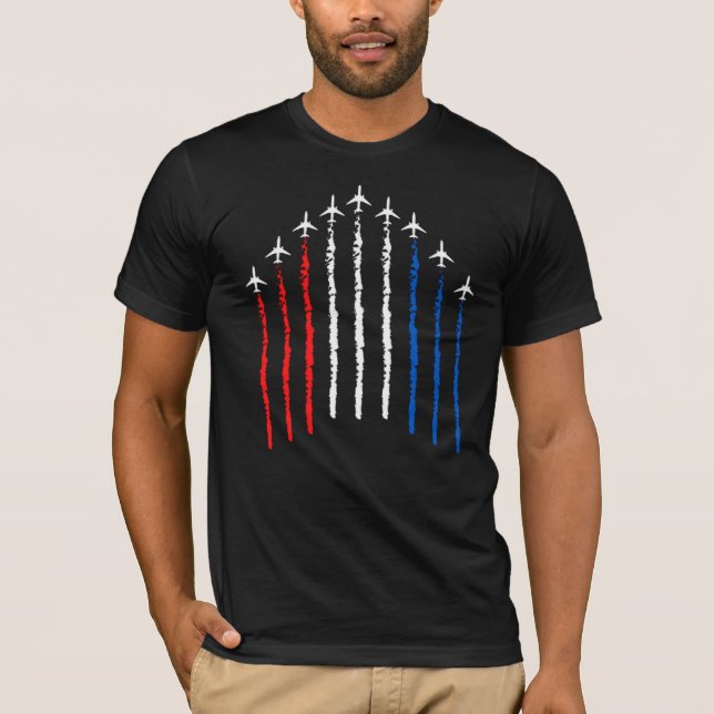 Airforce Flyover 4 De Julho T-Shirt (Frente)