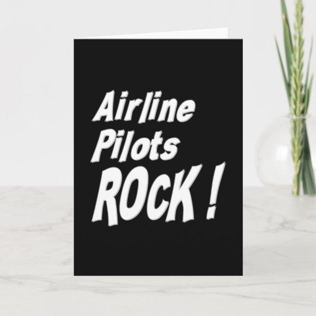 Airline Pilots Rock! Cartão (Frente)