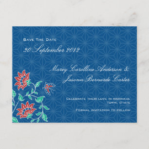 Aiyana Floral Batik Casamento Salva O Cartão De Da