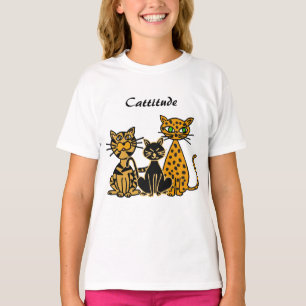 AJ - Camisa De Gato De Cattitude Engraçada
