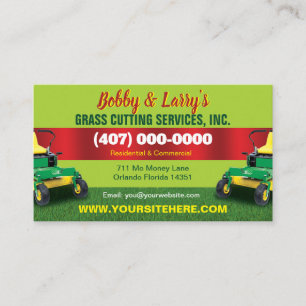 Ajardinando o cartão de visita do corte da grama
