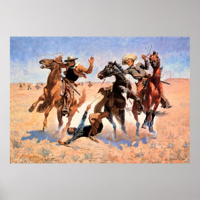 Ajudando um camarada Vintage Poster Ocidental (Frente)