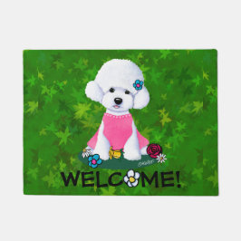 Ajudante de Jardim Bichon Tapete de Entrada