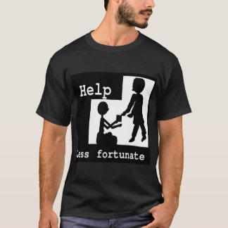 Ajude;ess Fortunate on Black T-shirt for Male