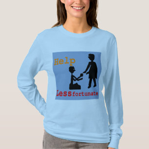 Ajude;ess Fortunate on Blue T-shirt for Female