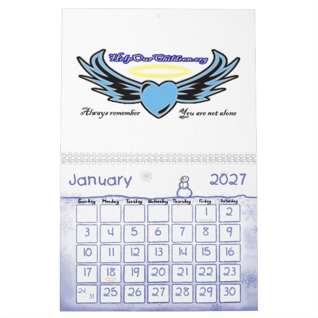 Ajude nosso calendário das crianças (Jan 2027)