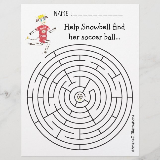 Ajude Snowbell a vaca a encontrar o seu labirinto  (Frente)