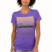 Ajustado T-Shirt Abençoado com brilho roxo