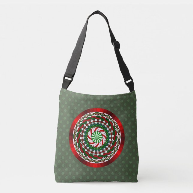 Ajustável A Bolsa Estampada de Natal (Frente)