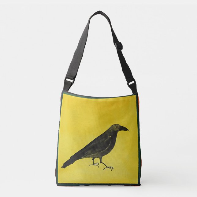 Ajustável A bolsa mensageiro do corvo (Frente)