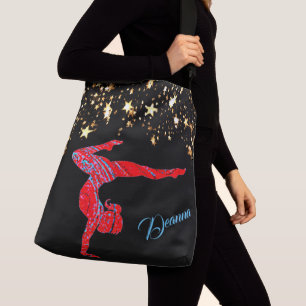 Ajustável Abstrato Gymnast Dourado Stars Personalizado Bolsa
