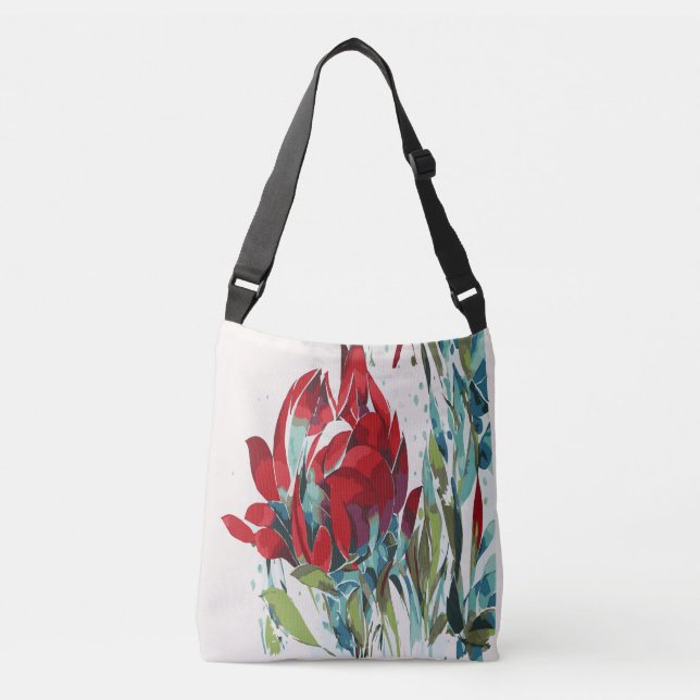Ajustável Abstrato Poppy com Bolsa de rendas crochetadas fei (Frente)