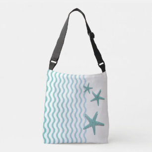 Ajustável Abstrato Teal Seaside com Bolsa de Starfish