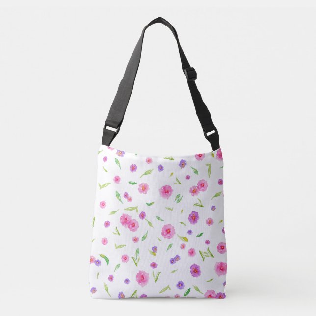 Ajustável Aquarela Bolsa | Presentes de Flor para a Mãe (Frente)