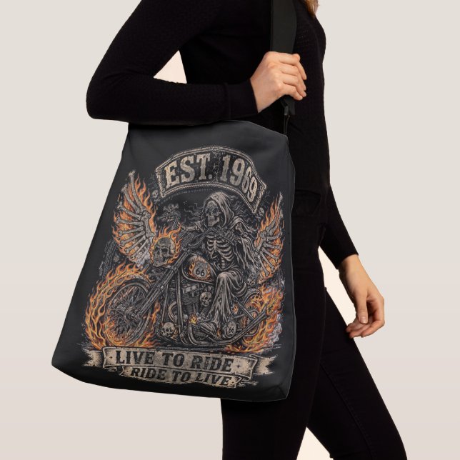 Ajustável Biker Girl, Bolsa de Moto Route 66 (Close Up)