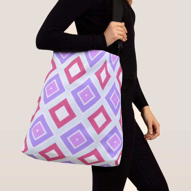 Ajustável Bolsa a Bag com Mauve roxa e Rosa (Close Up)