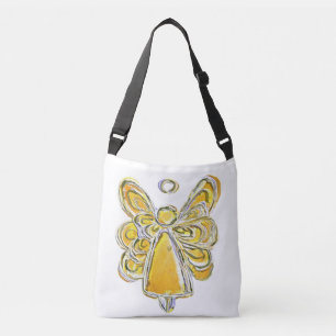 Ajustável Bolsa Anjo da Guarda Amarela Arte Bolsa Transversa