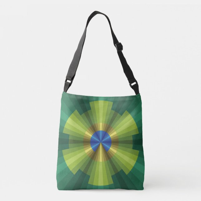 Ajustável Bolsa com Estampa Total Ilusão do Pavão (Verso)