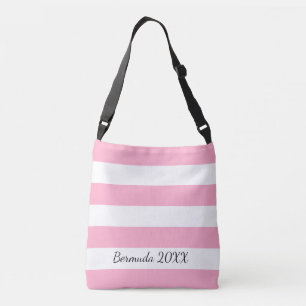 Ajustável Bolsa com risca rosa frontal e traseira personaliz