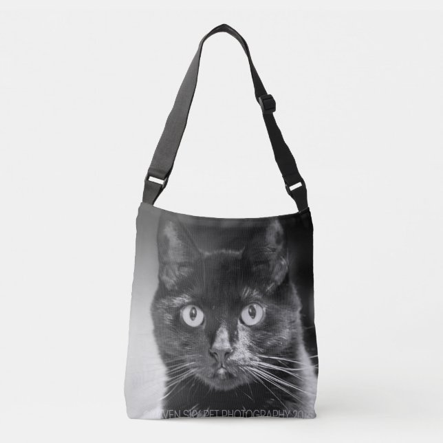 Ajustável Bolsa crossbody da rocha dos gatos pretos (Frente)