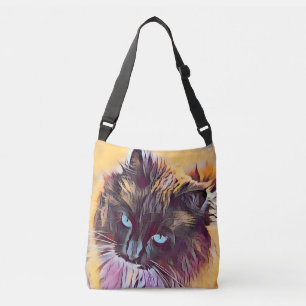 Ajustável Bolsa crossbody do gato bonito de Ragdoll