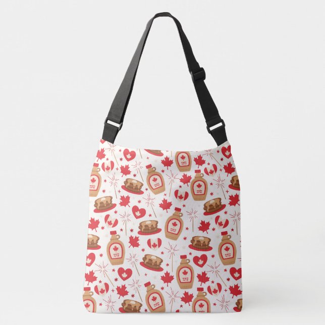 Ajustável Bolsa de Corpo Cruzado do Dia do Canadá (Frente)