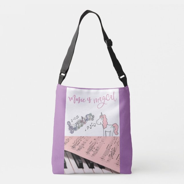 Ajustável Bolsa de crianças unicórnicas de piano (Verso)