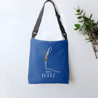 bolsa de flor de monograma de caligrafia L inicial