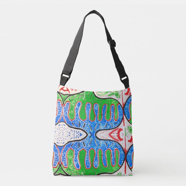 Ajustável Bolsa de Ombro "Geometria Orgânica" (Frente)