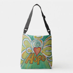 Ajustável Bolsa de Palavras Artísticas Esperança Anjo Bolsa 