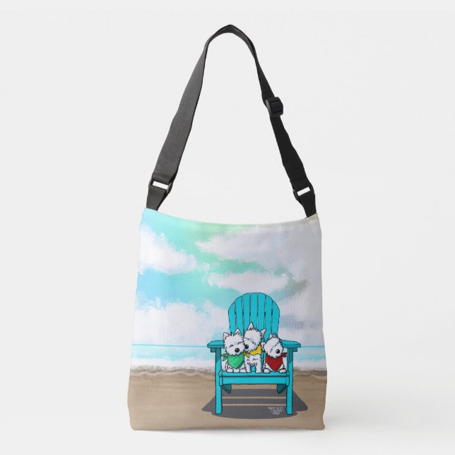Ajustável Bolsa de praia do KiniArt Westies (Frente)