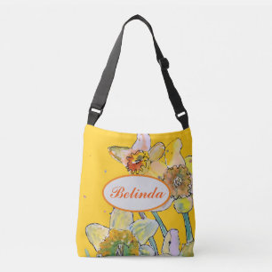 Ajustável Bolsa de Primavera floral Amarelo Daffodil com Aqu