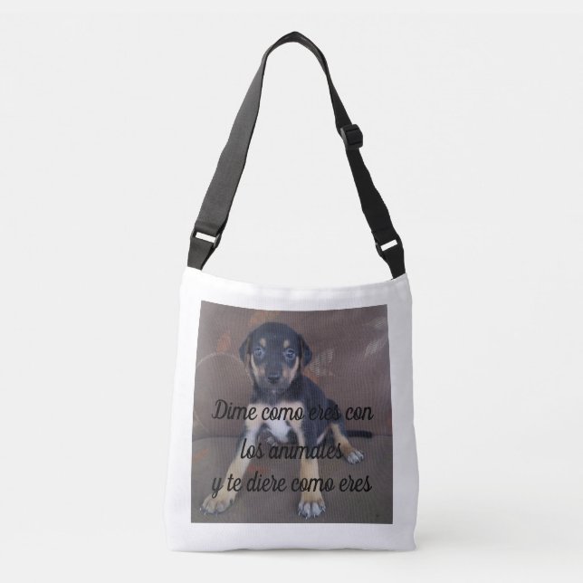 Ajustável Bolsa Dime como eres con los animales (Frente)
