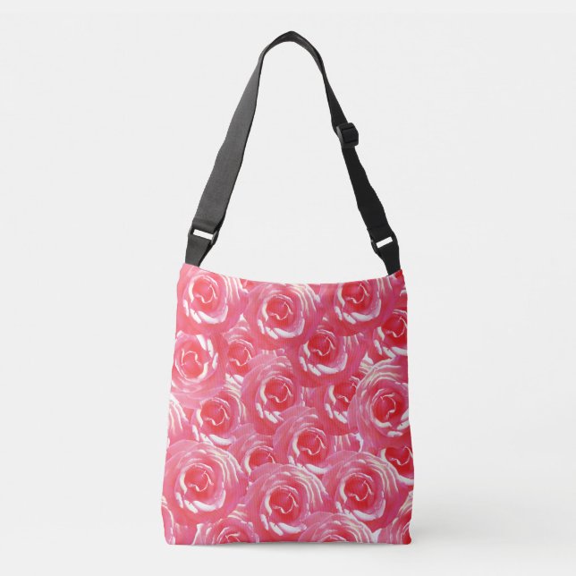 Ajustável Bolsa do Sonho de Rosas Rosa (Frente)
