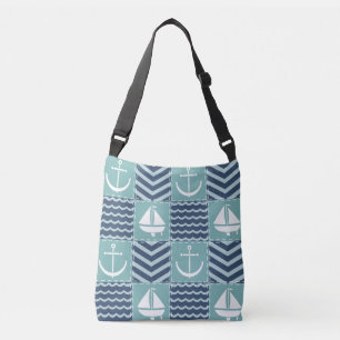 Ajustável Bolsa Estampada Quilt Náutico