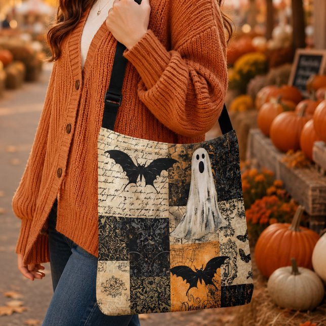 Ajustável Bolsa Gótica de Colagem de Halloween com Fantasma  (Criador carregado)