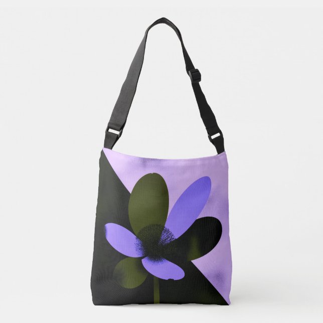 Ajustável Bolsa Grande de Moda Floral Abstrata Ousada (Frente)