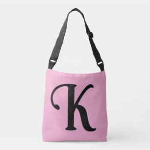 AJUSTÁVEL BOLSA MONGRAMA ROSA TRANSVERSAL PERSONALIZADA
